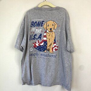 Simply Southern Bone in the USA Dog Tee Youth L
